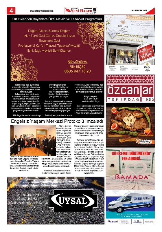 Tekirdağ Yeni Haber Gazetesi 567.Sayı Çıktı