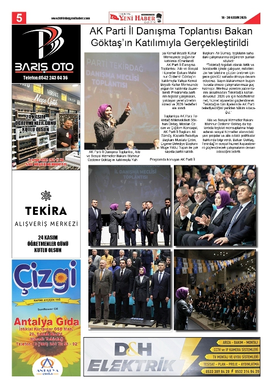Tekirdağ Yeni Haber Gazetesi 567.Sayı Çıktı