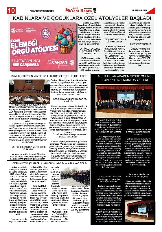 Tekirdağ Yeni Haber Gazetesi 567.Sayı Çıktı