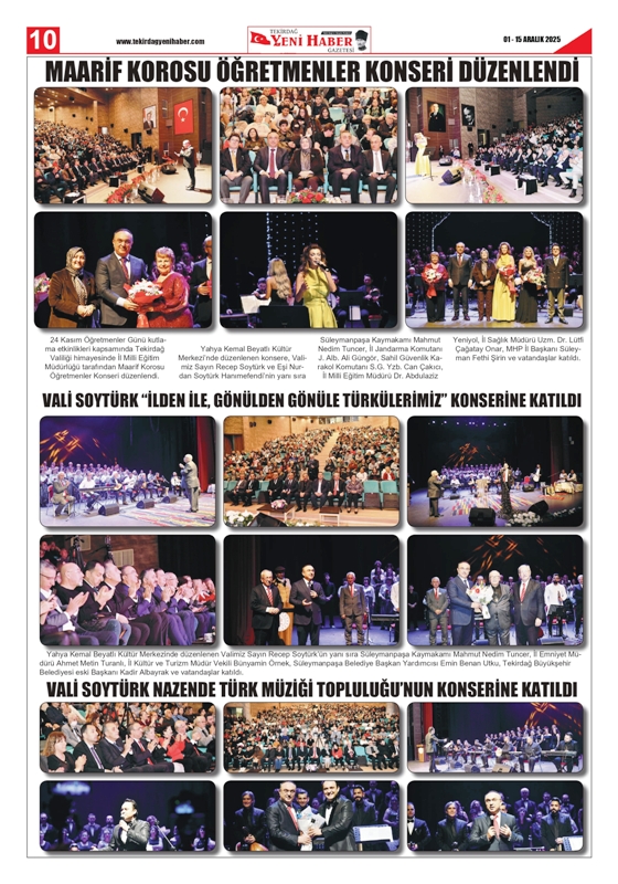 Tekirdağ Yeni Haber Gazetesi 568.Sayı Çıktı