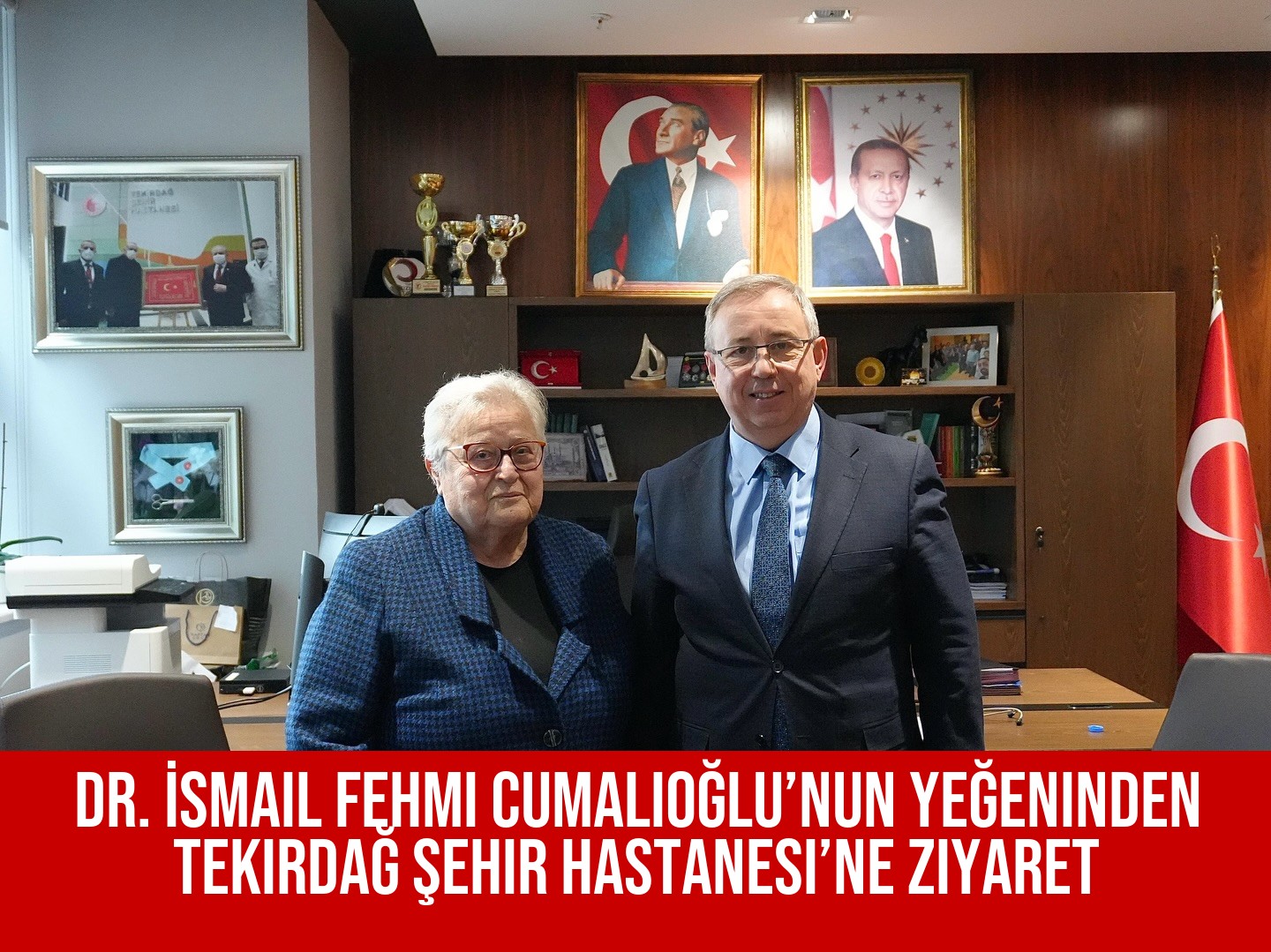 Dr. İsmail Fehmi Cumalıoğlu’nun Yeğeninden Tekirdağ Şehir Hastanesi’ne Ziyaret