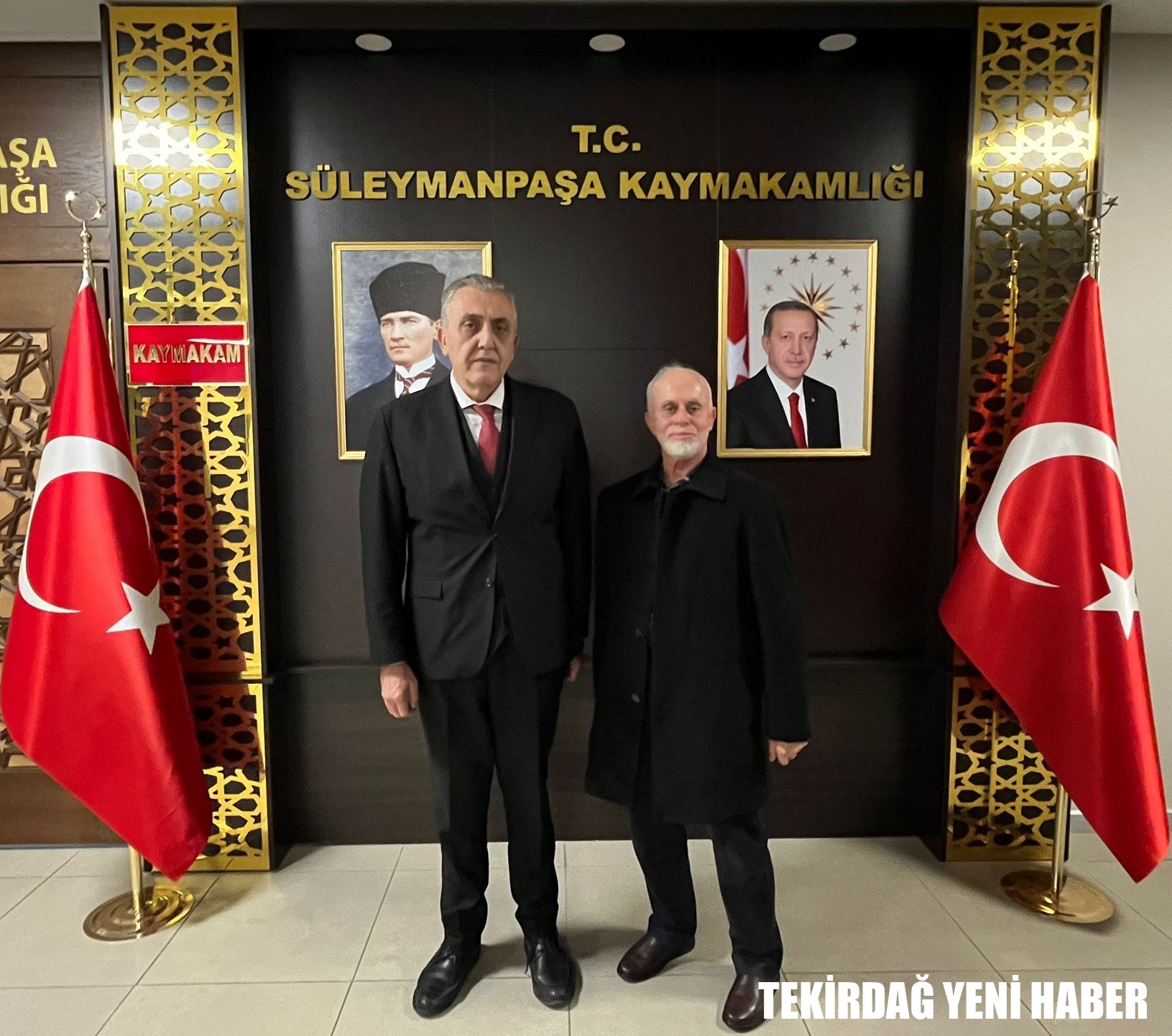 Kaymakamı  Mahmut Nedim TUNÇER, iş insanı Adnan ARSU’nun ziyaretini makamında kabul etti
