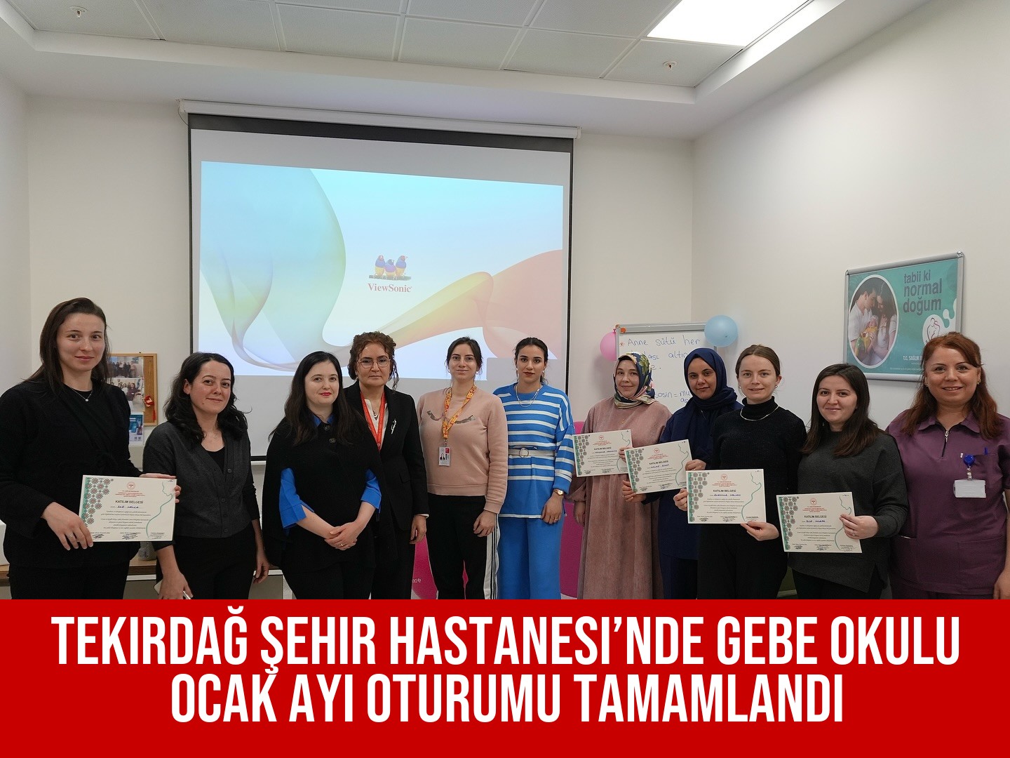 Tekirdağ Şehir Hastanesi’nde Gebe Okulu Ocak Ayı Oturumu Tamamlandı