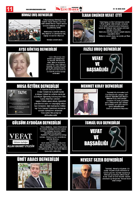 Tekirdağ Yeni Haber Gazetesi 570.Sayı Çıktı