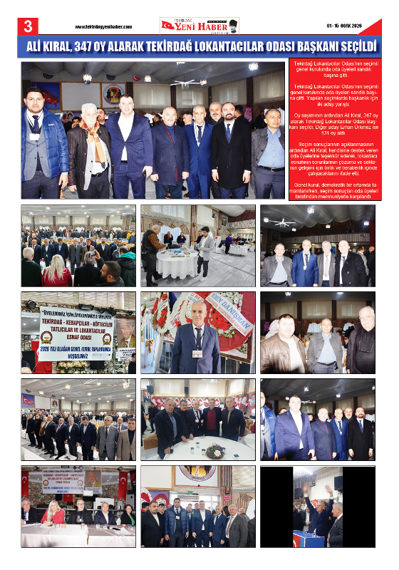 Tekirdağ Yeni Haber Gazetesi 570.Sayı Çıktı