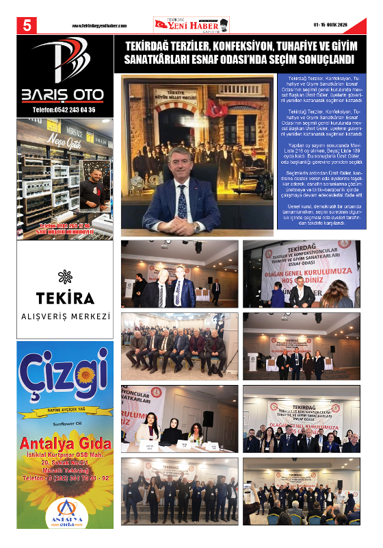 Tekirdağ Yeni Haber Gazetesi 570.Sayı Çıktı