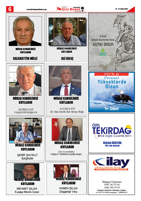 Tekirdağ Yeni Haber Gazetesi 570.Sayı Çıktı