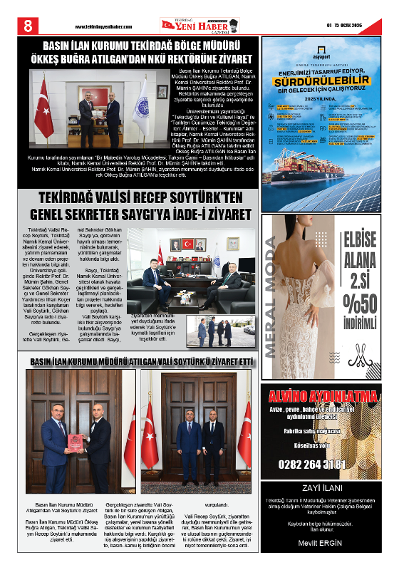 Tekirdağ Yeni Haber Gazetesi 570.Sayı Çıktı