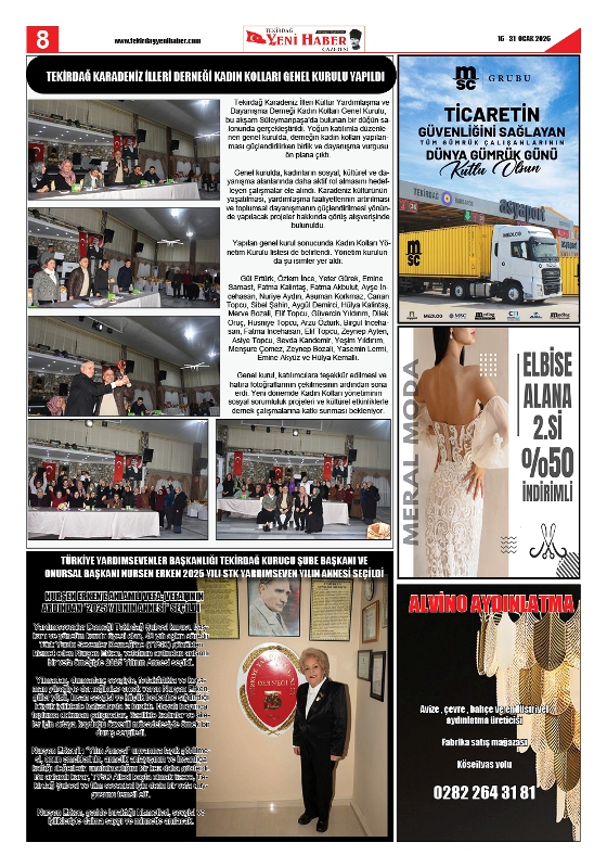 Tekirdağ Yeni Haber Gazetesi 571.Sayı Çıktı