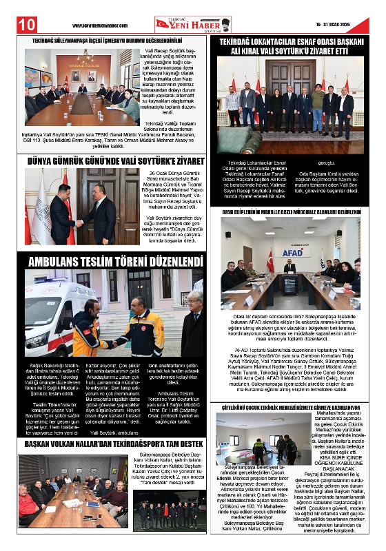 Tekirdağ Yeni Haber Gazetesi 571.Sayı Çıktı