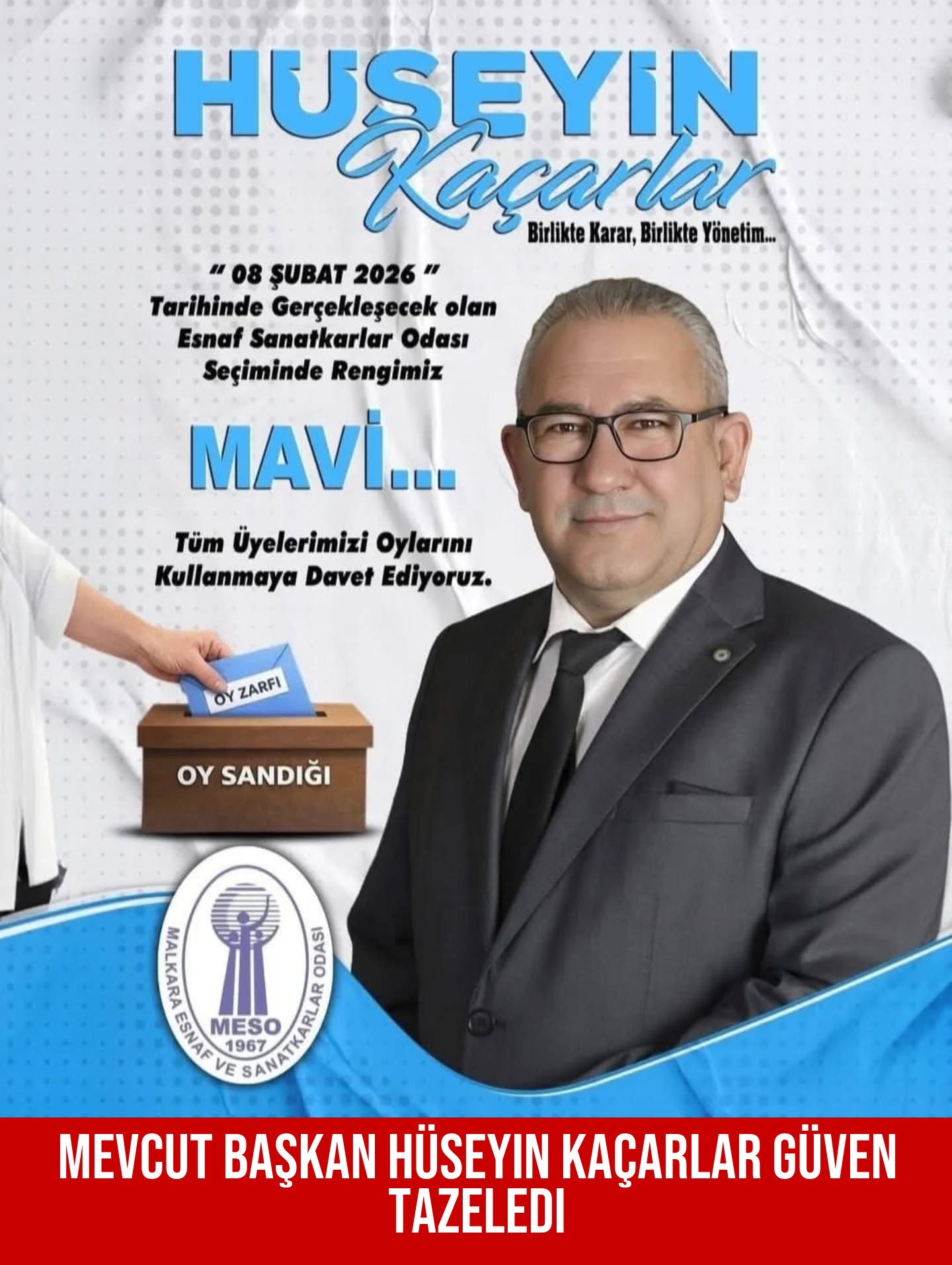 Mevcut Başkan Hüseyin Kaçarlar Güven Tazeledi