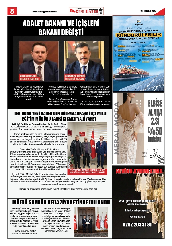 Tekirdağ Yeni Haber Gazetesi 572.Sayı Çıktı