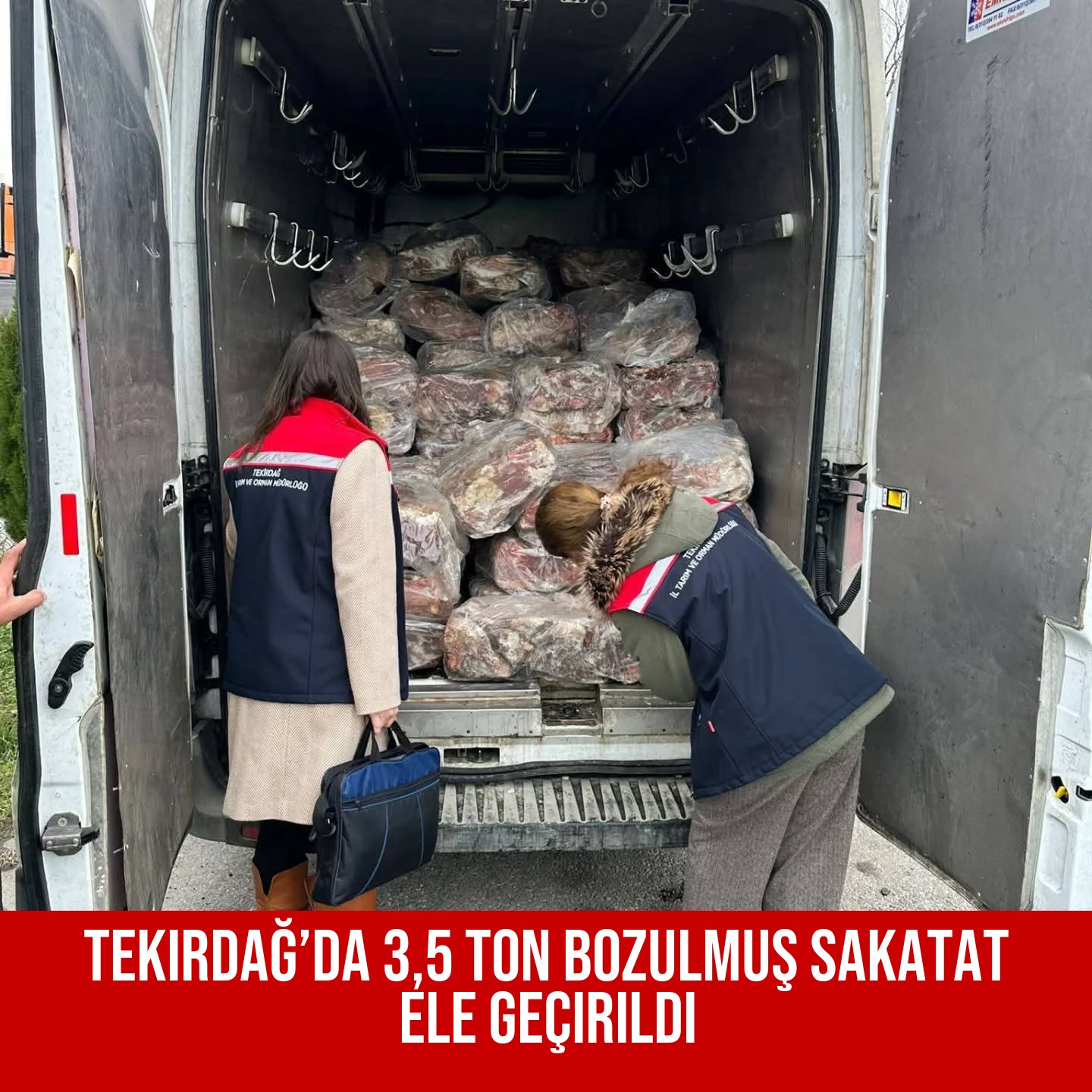 Tekirdağ’da 3,5 Ton Bozulmuş Sakatat Ele Geçirildi