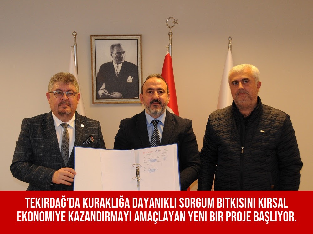 Tekirdağ’da kuraklığa dayanıklı sorgum bitkisini kırsal ekonomiye kazandırmayı amaçlayan yeni bir proje başlıyor.