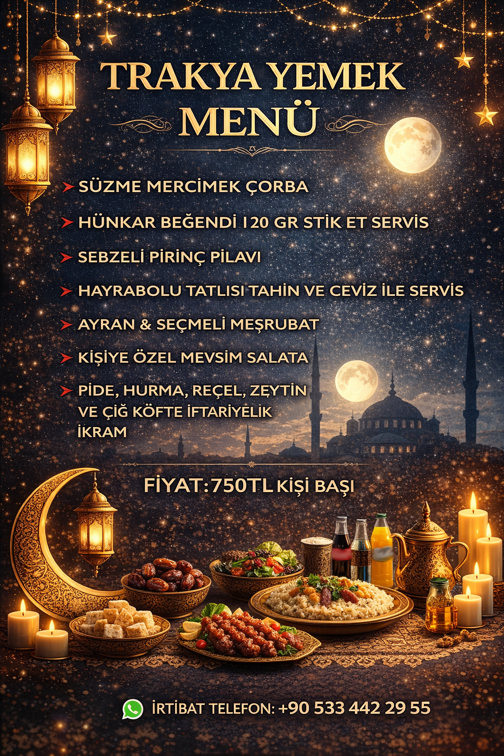 TEKİRDAĞ’DA RAMAZAN SOFRALARININ GÜVENİLİR ADRESİ: TRAKYA YEMEK