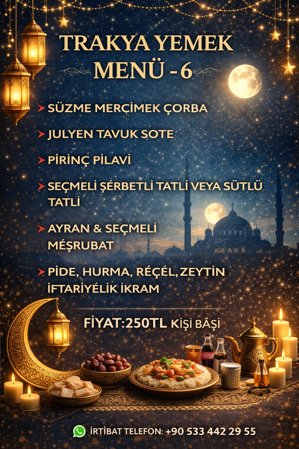 TEKİRDAĞ’DA RAMAZAN SOFRALARININ GÜVENİLİR ADRESİ: TRAKYA YEMEK