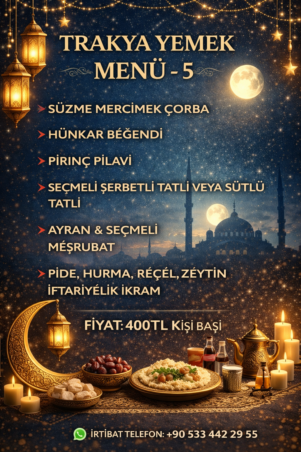 TEKİRDAĞ’DA RAMAZAN SOFRALARININ GÜVENİLİR ADRESİ: TRAKYA YEMEK