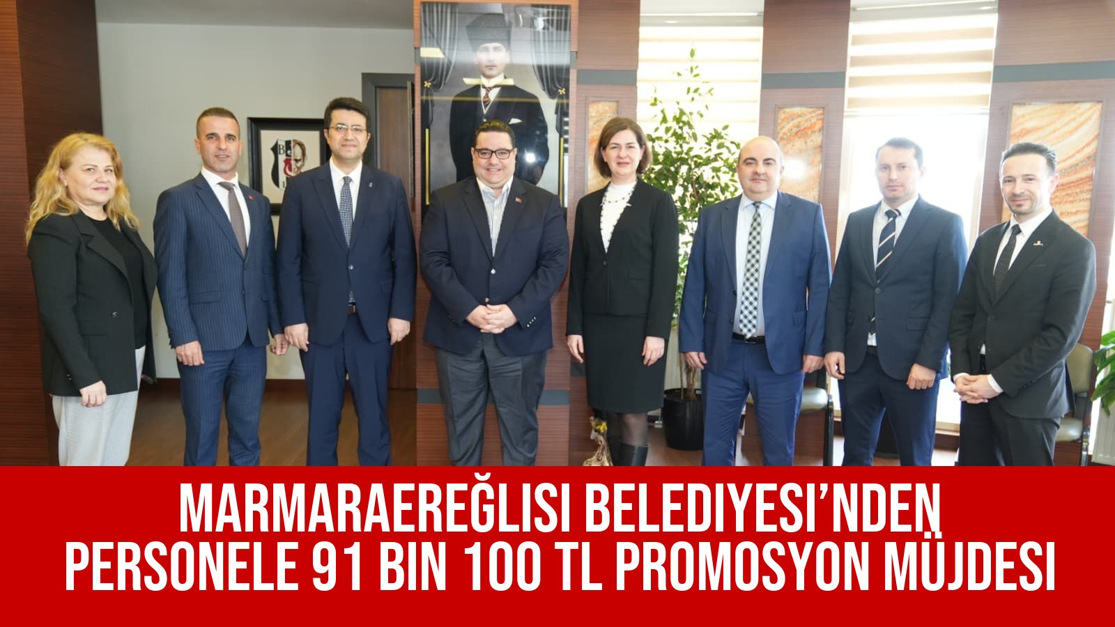Marmaraereğlisi Belediyesi’nden Personele 91 Bin 100 TL Promosyon Müjdesi