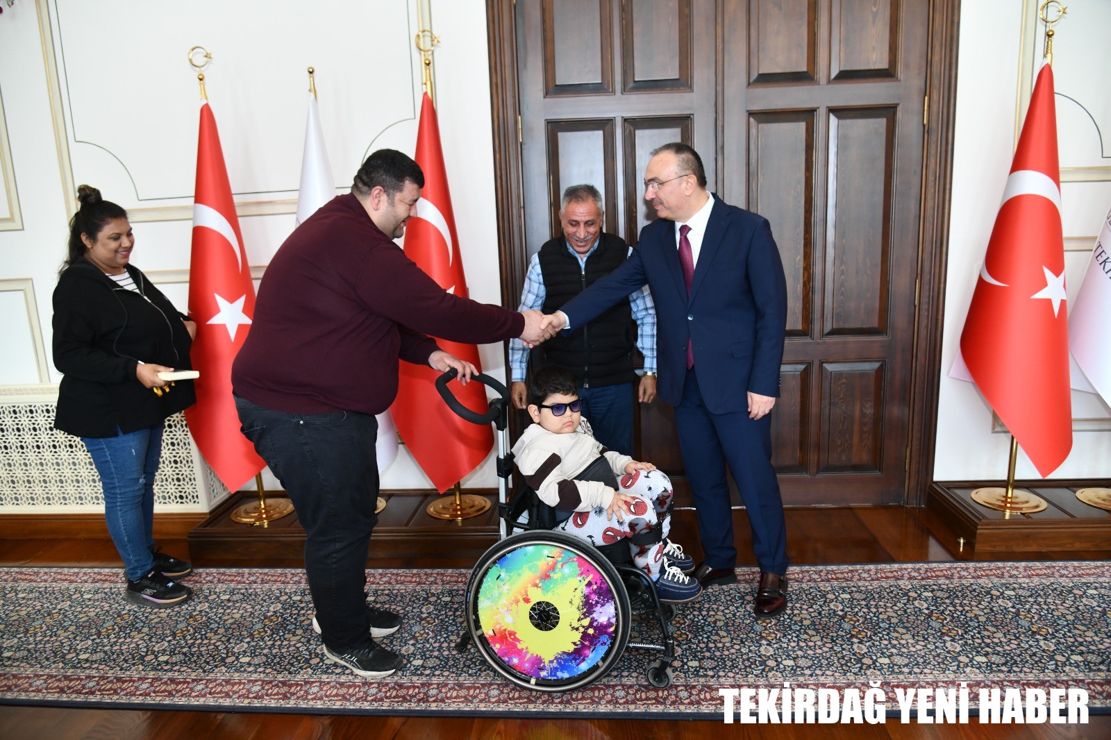 SMA TİP 2 Hastası Çocuğumuz Hulusi Sert ve Ailesi Vali Soytürk’ü Ziyaret Etti