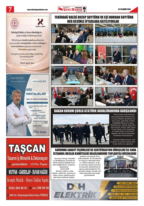Tekirdağ Yeni Haber Gazetesi 573.Sayı Çıktı