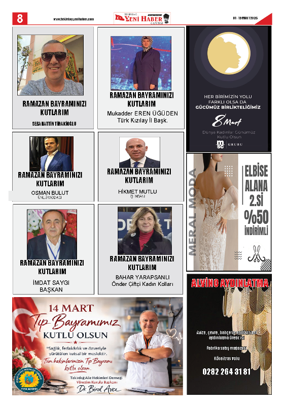 Tekirdağ Yeni Haber Gazetesi 574.Sayı Çıktı