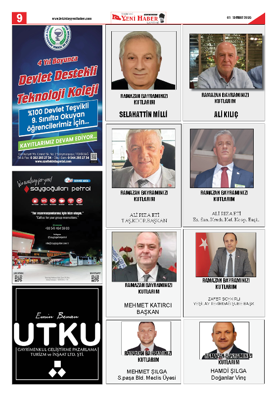 Tekirdağ Yeni Haber Gazetesi 574.Sayı Çıktı