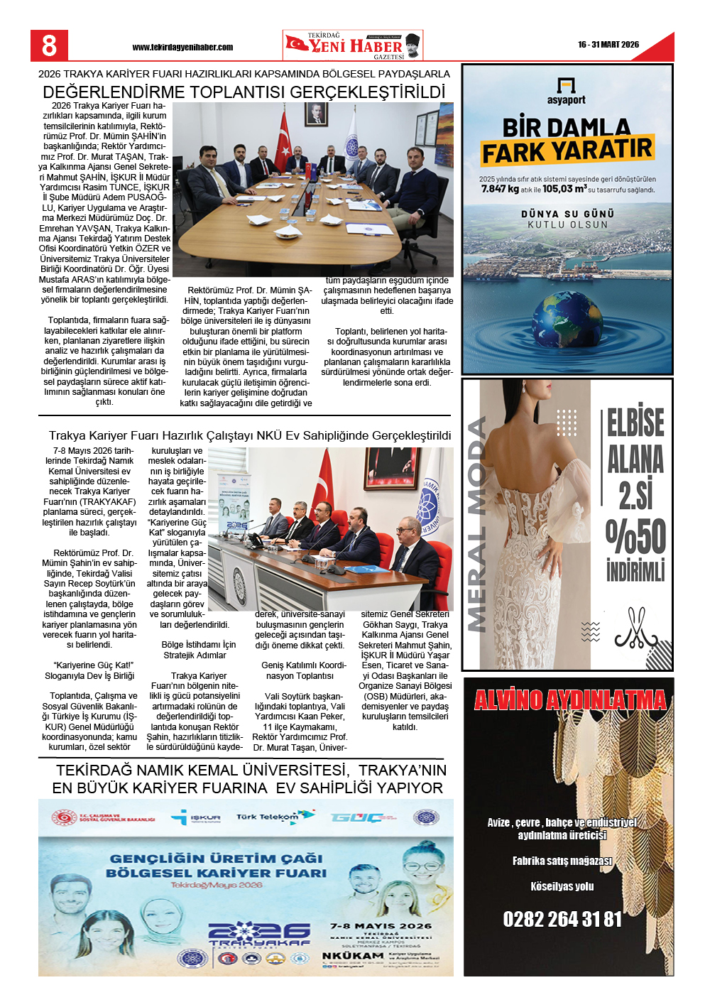 Tekirdağ Yeni Haber Gazetesi 575.Sayı Çıktı