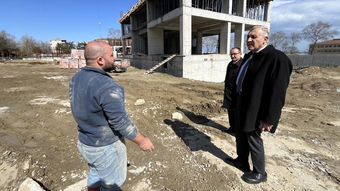 24 Derslikli Süleymanpaşa Turizm Mesleki ve Teknik Anadolu Lisesi İnşaat Alanı Ziyareti