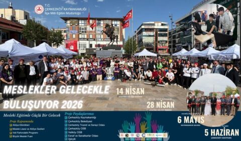 Meslekler Gelecekle Buluşuyor Projesi Etkinlikleri Çerkezköy'de Başlıyor