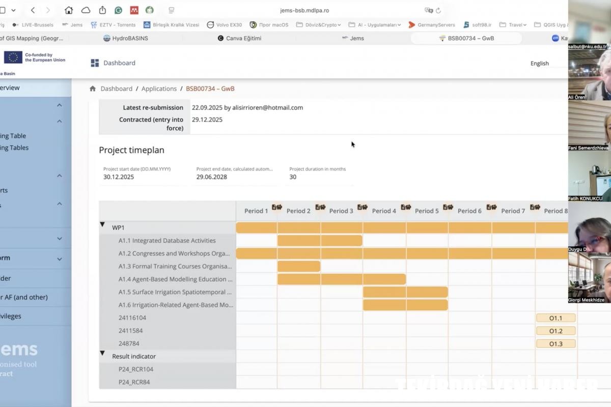 NAMIK KEMAL ÜNİVERSİTESİ, ULUSLARARASI SU YÖNETİMİNE ÖNCÜLÜK EDECEK AVRUPA BİRLİĞİ DESTEKLİ GWB-GLOBAL WATER BALANCE PROJESİ’NE START VERİYOR