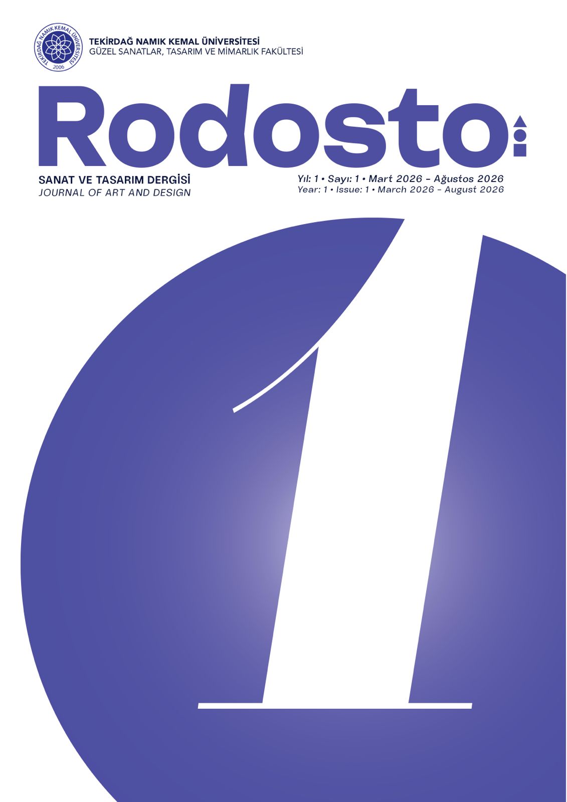RODOSTO SANAT VE TASARIM DERGİSİ YAYIN HAYATINA BAŞLADI 01-04-2026