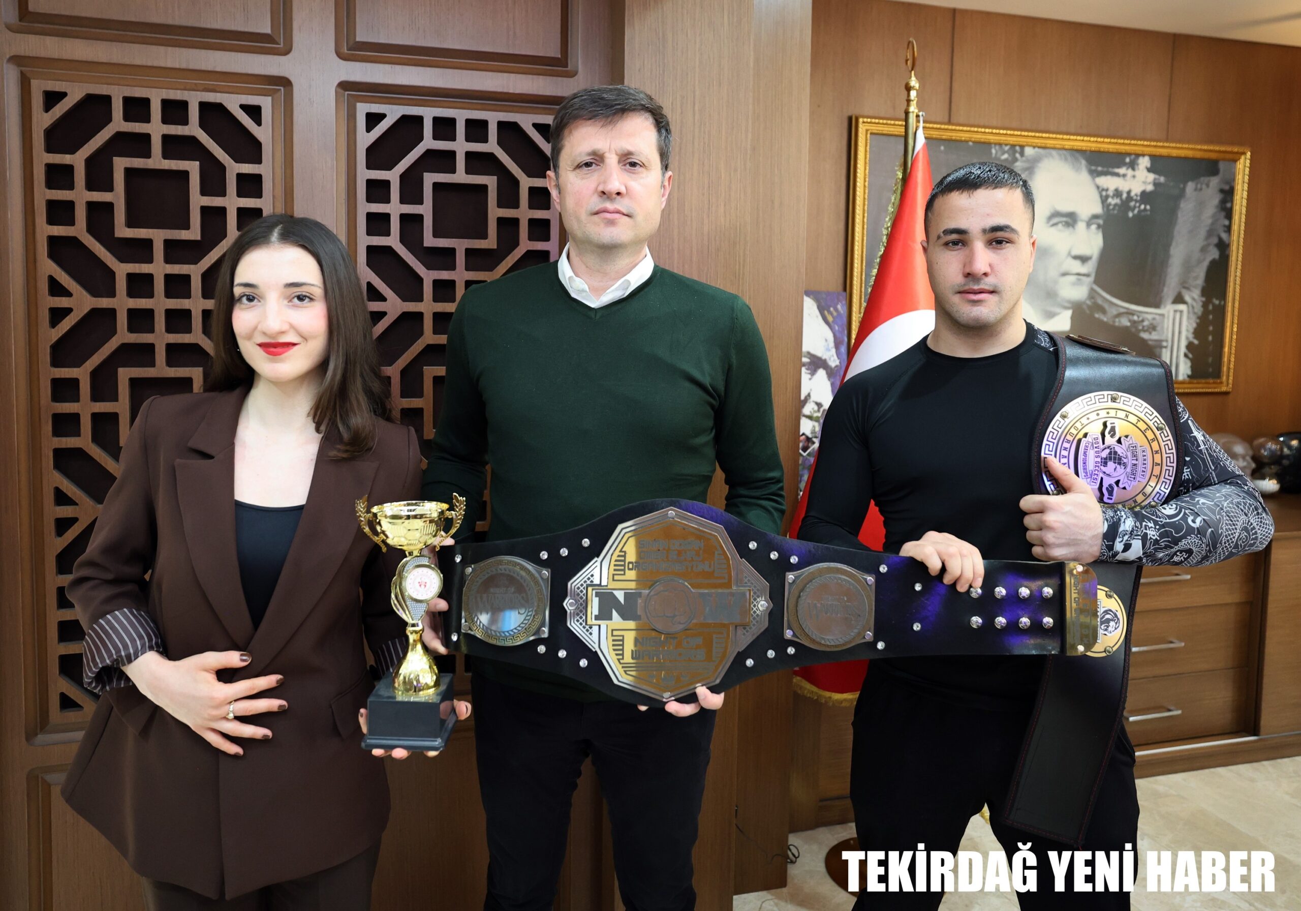 ŞAMPİYON SPORCULARDAN BAŞKANIMIZ AKAY’A ZİYARET