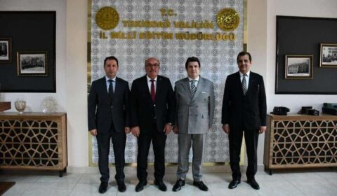 Tüm Eğitim Çalışanları Sendikası (TEÇ-SEN) Heyetinden İl Millî Eğitim Müdürü Dr. Aziz Yeniyol'a Ziyaret