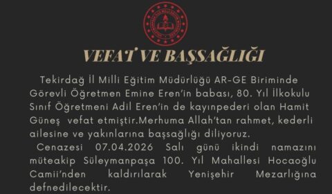 Vefat ve Başsağlığı Mesajı