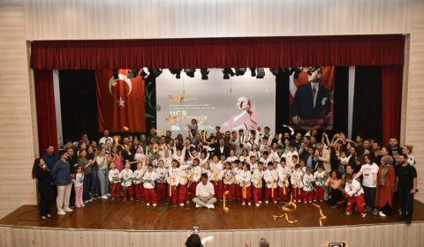 MALKARA BELEDİYE AKADEMİSİ TAEKWONDO KURSU ÖĞRENCİLERİ DÜZENLENEN TÖRENLE BİR ÜST KUŞAĞA YÜKSELDİ