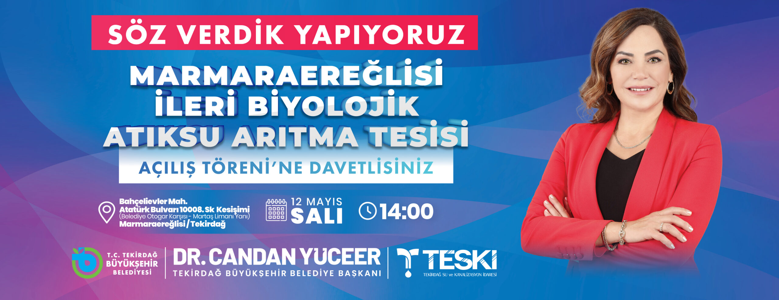 MARMARAEREĞLİSİ İLERİ BİYOLOJİK ATIKSU ARITMA TESİSİ TEMEL ATMA TÖRENİ