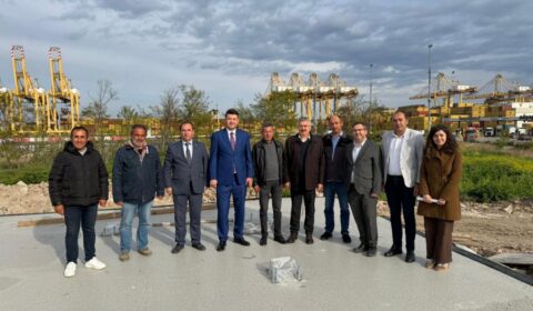 REKTÖR ŞAHİN, BARBAROS DENİZCİLİK MYO İNŞAATINDA İNCELEMELERDE BULUNDU