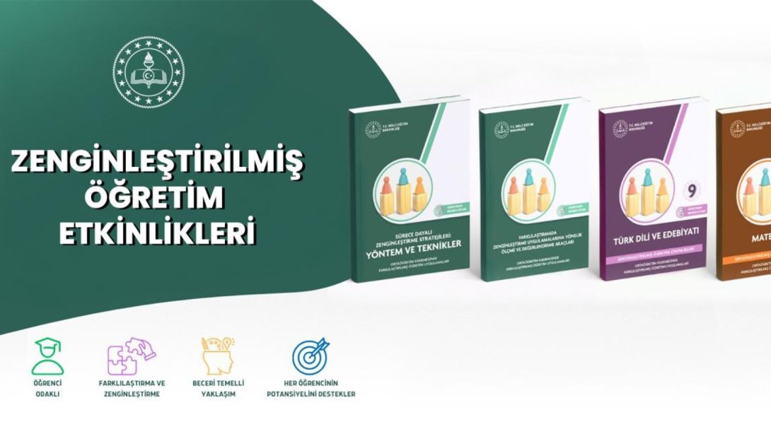 "ZENGİNLEŞTİRİLMİŞ ÖĞRETİM ETKİNLİKLERİ KİTAPLARI" YAYIMLANDI