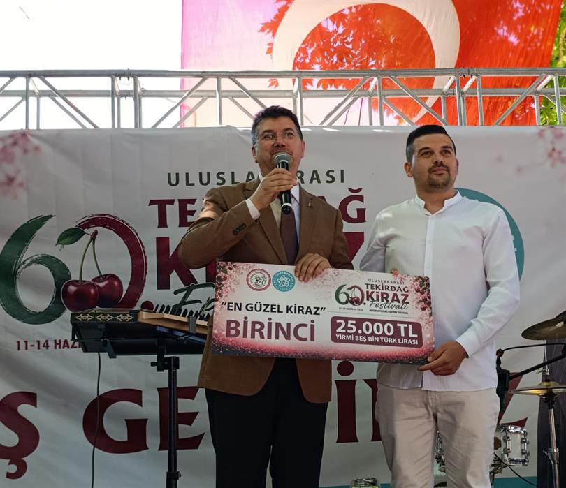 60. Uluslararası Tekirdağ Kiraz Festivali Kiraz Yarışması Ödül Töreni