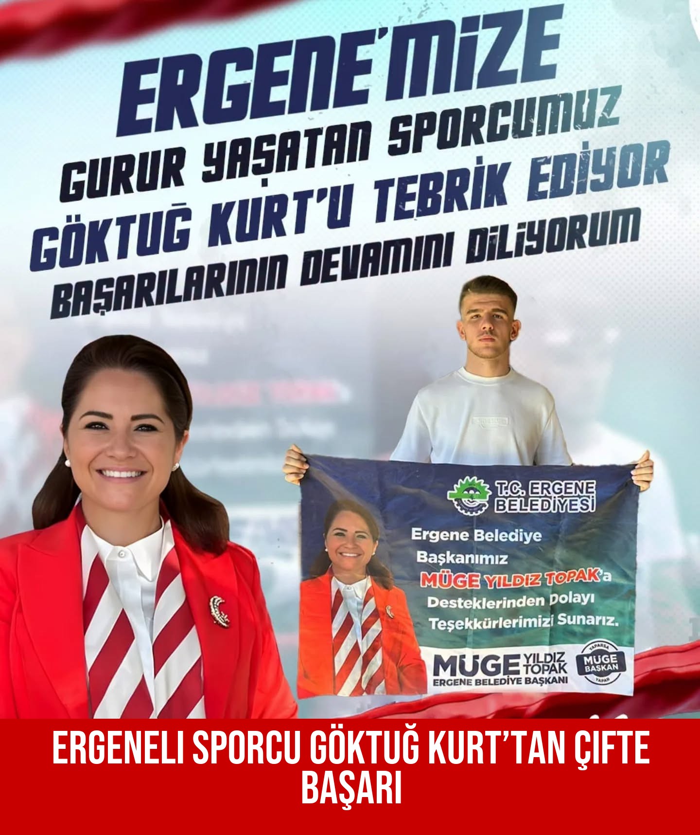 Ergeneli Sporcu Göktuğ Kurt’tan Çifte Başarı