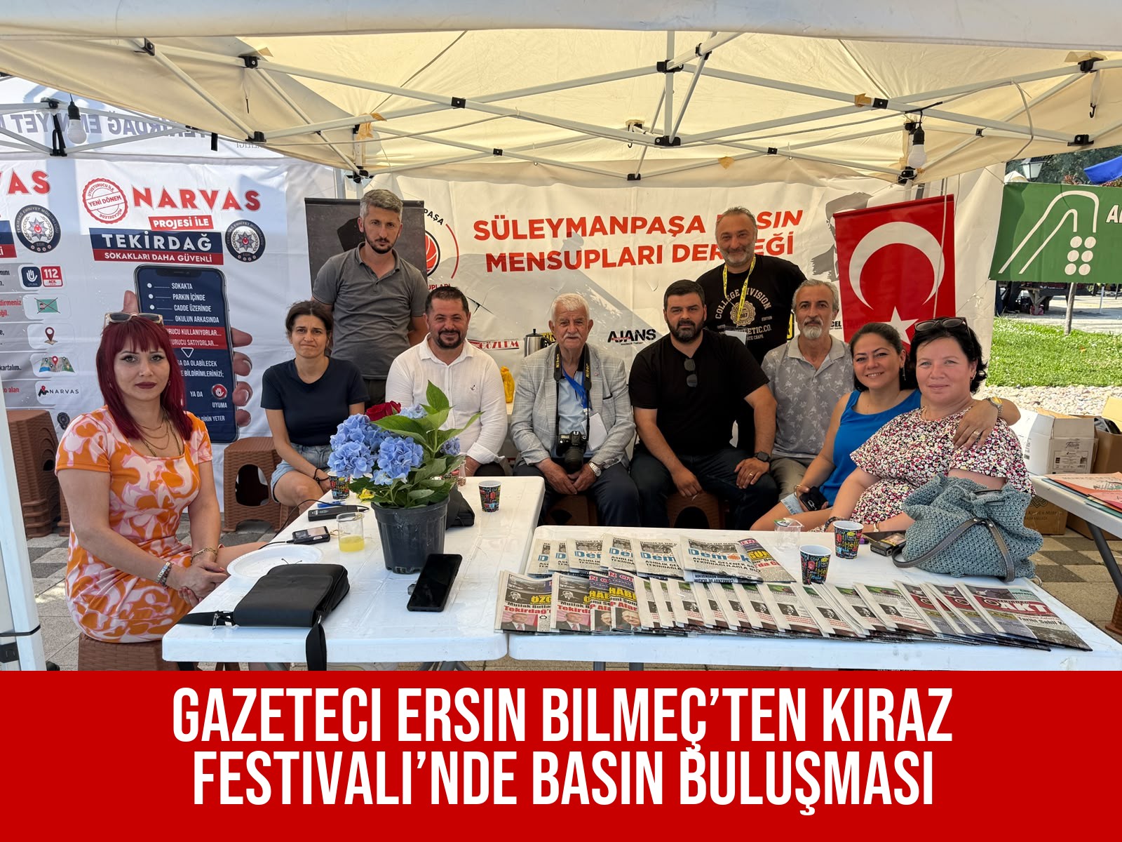 Gazeteci Ersin Bilmeç’ten Kiraz Festivali’nde basın buluşması