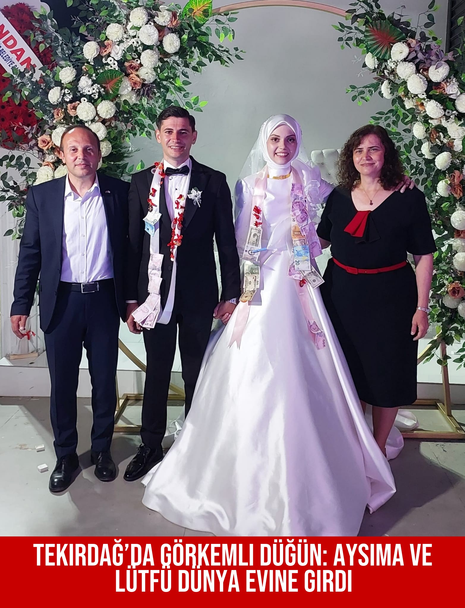 Tekirdağ’da Görkemli Düğün: Aysima ve Lütfü Dünya Evine Girdi