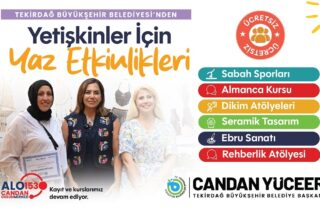 BÜYÜKŞEHİR'DEN YETİŞKİNLER İÇİN DOLU DOLU YAZ PROGRAMI
