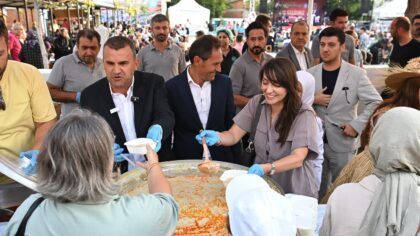 Karacakılavuz Keşkek Şenliğinde İlk Gün Coşkusu