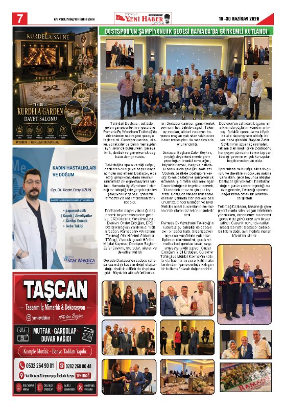 Tekirdağ Yeni Haber Gazetesi 581.Sayı Çıktı