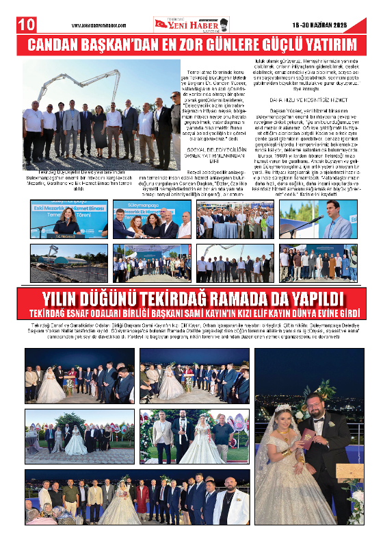 Tekirdağ Yeni Haber Gazetesi 581.Sayı Çıktı