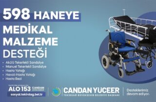 BÜYÜKŞEHİR'DEN 598 HANEYE MEDİKAL MALZEME DESTEĞİ