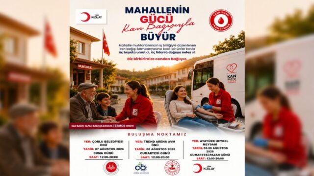Çorlu`da Kan Bağışı Kampanyası Düzenlenecek