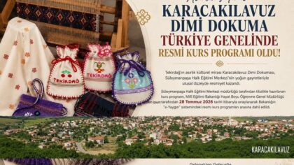 Karacakılavuz Dimi Dokuması Türkiye Genelinde Resmi Kurs Programı Oldu