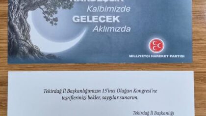 MHP Tekirdağ İl Başkanlığı 15. Olağan Kongresi Yapılıyor